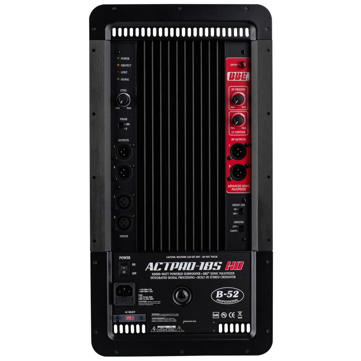 B52 ACTPRO18S HD Subwoofer Plate Amp BBE 1000W